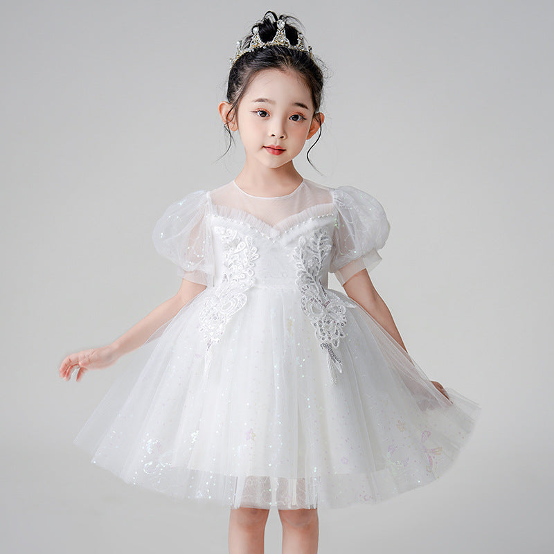 Kid Girls Solid Color Dressy Princess Dresses Wholesale 230413606