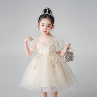 Load image into Gallery viewer, Kid Girls Solid Color Dressy Princess Dresses Wholesale 230413606
