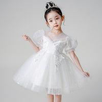 Load image into Gallery viewer, Kid Girls Solid Color Dressy Princess Dresses Wholesale 230413606
