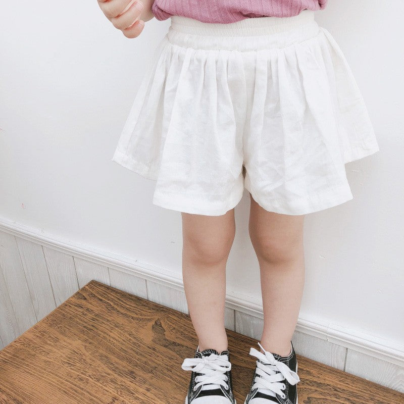 Baby Kid Girls Solid Color Shorts Wholesale 23041385