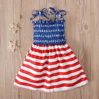 Load image into Gallery viewer, Baby Kid Girls Star Print Independence Day Dresses Wholesale 23053102
