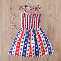 Load image into Gallery viewer, Baby Kid Girls Star Print Independence Day Dresses Wholesale 23053102
