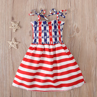 Load image into Gallery viewer, Baby Kid Girls Star Print Independence Day Dresses Wholesale 23053102
