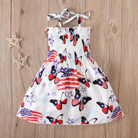 Load image into Gallery viewer, Baby Kid Girls Star Print Independence Day Dresses Wholesale 23053102
