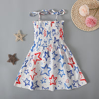 Load image into Gallery viewer, Baby Kid Girls Star Print Independence Day Dresses Wholesale 23053102
