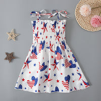 Load image into Gallery viewer, Baby Kid Girls Star Print Independence Day Dresses Wholesale 23053102
