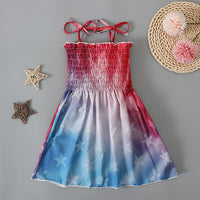 Load image into Gallery viewer, Baby Kid Girls Star Print Independence Day Dresses Wholesale 23053102
