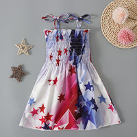 Load image into Gallery viewer, Baby Kid Girls Star Print Independence Day Dresses Wholesale 23053102
