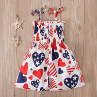 Load image into Gallery viewer, Baby Kid Girls Star Print Independence Day Dresses Wholesale 23053102
