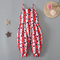 Load image into Gallery viewer, Baby Kid Girls Star Print Independence Day Jumpsuits Wholesale 23053103
