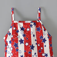 Load image into Gallery viewer, Baby Kid Girls Star Print Independence Day Jumpsuits Wholesale 23053103
