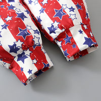 Load image into Gallery viewer, Baby Kid Girls Star Print Independence Day Jumpsuits Wholesale 23053103
