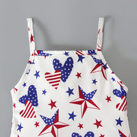 Load image into Gallery viewer, Baby Kid Girls Star Print Independence Day Jumpsuits Wholesale 23053103
