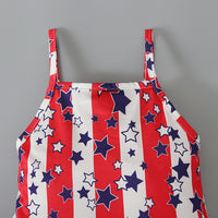 Load image into Gallery viewer, Baby Kid Girls Star Print Independence Day Jumpsuits Wholesale 23053103
