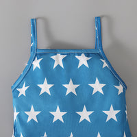 Load image into Gallery viewer, Baby Kid Girls Star Print Independence Day Jumpsuits Wholesale 23053103
