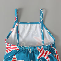 Load image into Gallery viewer, Baby Kid Girls Star Print Independence Day Jumpsuits Wholesale 23053103
