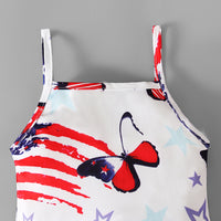 Load image into Gallery viewer, Baby Kid Girls Star Print Independence Day Jumpsuits Wholesale 23053103
