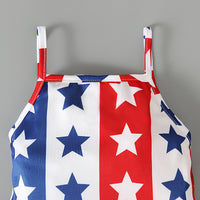 Load image into Gallery viewer, Baby Kid Girls Star Print Independence Day Jumpsuits Wholesale 23053103
