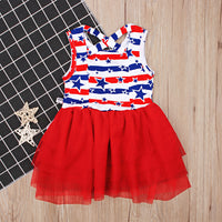 Load image into Gallery viewer, Baby Kid Girls Striped Star Independence Day Dresses Wholesale 23053105

