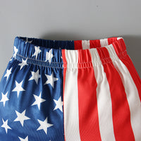 Load image into Gallery viewer, 2 Pieces Set Baby Kid Girls Independence Day Solid Color Print Tank Tops And Star Pants Wholesale 23053106
