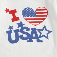 Load image into Gallery viewer, 2 Pieces Set Baby Kid Girls Independence Day Letters Print T-Shirts And Color-blocking Pants Wholesale 23053112
