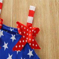 Load image into Gallery viewer, Baby Kid Girls Star Bow Independence Day Dresses Wholesale 23053115
