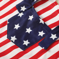 Load image into Gallery viewer, Baby Kid Girls Striped Star Print Independence Day Jumpsuits Wholesale 23053116
