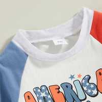 Load image into Gallery viewer, Baby Unisex Letters Color-blocking Independence Day Rompers Wholesale 23053124

