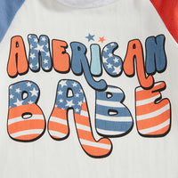 Load image into Gallery viewer, Baby Unisex Letters Color-blocking Independence Day Rompers Wholesale 23053124
