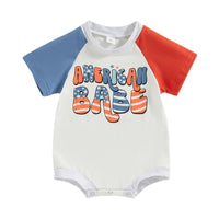 Load image into Gallery viewer, Baby Unisex Letters Color-blocking Independence Day Rompers Wholesale 23053124
