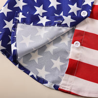 Load image into Gallery viewer, Baby Kid Girls Striped Star Independence Day Dresses Wholesale 23053137
