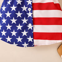 Load image into Gallery viewer, Baby Kid Girls Striped Star Independence Day Dresses Wholesale 23053137
