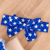 Load image into Gallery viewer, Baby Kid Girls Letters Star Print Independence Day Jumpsuits Wholesale 23053143
