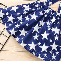 Load image into Gallery viewer, 2 Pieces Set Baby Kid Girls Independence Day Letters Print Tank Tops And Star Skirts Wholesale 23053147
