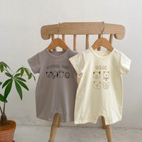 Load image into Gallery viewer, Baby Girls Boys Solid Color Cartoon Print Rompers Wholesale 230712104
