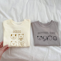 Load image into Gallery viewer, Baby Girls Boys Solid Color Cartoon Print Rompers Wholesale 230712104
