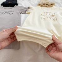 Load image into Gallery viewer, Baby Girls Boys Solid Color Cartoon Print Rompers Wholesale 230712104
