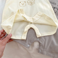 Load image into Gallery viewer, Baby Girls Boys Solid Color Cartoon Print Rompers Wholesale 230712104
