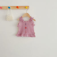 Load image into Gallery viewer, 2 Pieces Set Baby Kid Girls Solid Color Tank Tops And Shorts Wholesale 230712126
