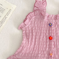 Load image into Gallery viewer, 2 Pieces Set Baby Kid Girls Solid Color Tank Tops And Shorts Wholesale 230712126
