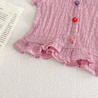 Load image into Gallery viewer, 2 Pieces Set Baby Kid Girls Solid Color Tank Tops And Shorts Wholesale 230712126
