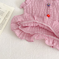 Load image into Gallery viewer, 2 Pieces Set Baby Kid Girls Solid Color Tank Tops And Shorts Wholesale 230712126
