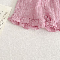 Load image into Gallery viewer, 2 Pieces Set Baby Kid Girls Solid Color Tank Tops And Shorts Wholesale 230712126
