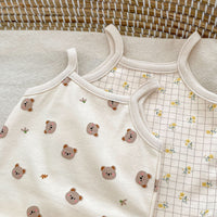 Load image into Gallery viewer, Baby Girls Flower Cartoon Print Rompers Wholesale 230712133
