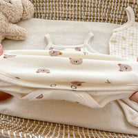 Load image into Gallery viewer, Baby Girls Flower Cartoon Print Rompers Wholesale 230712133
