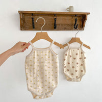 Load image into Gallery viewer, Baby Girls Flower Cartoon Print Rompers Wholesale 230712133
