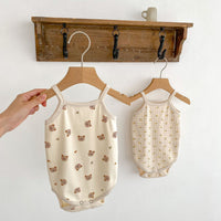 Load image into Gallery viewer, Baby Girls Flower Cartoon Print Rompers Wholesale 230712133
