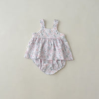 Load image into Gallery viewer, 2 Pieces Set Baby Kid Girls Print Tank Tops And Flower Shorts Wholesale 230712142
