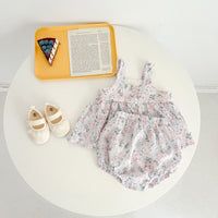 Load image into Gallery viewer, 2 Pieces Set Baby Kid Girls Print Tank Tops And Flower Shorts Wholesale 230712142
