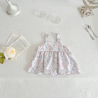 Load image into Gallery viewer, 2 Pieces Set Baby Kid Girls Print Tank Tops And Flower Shorts Wholesale 230712142
